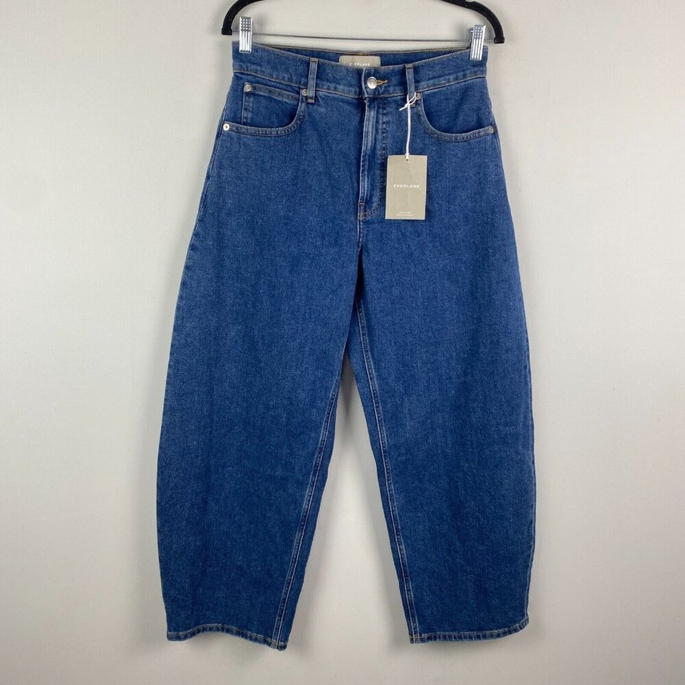 Everlane The Way-High Barrel Jeans Size 29 Blue High Rise